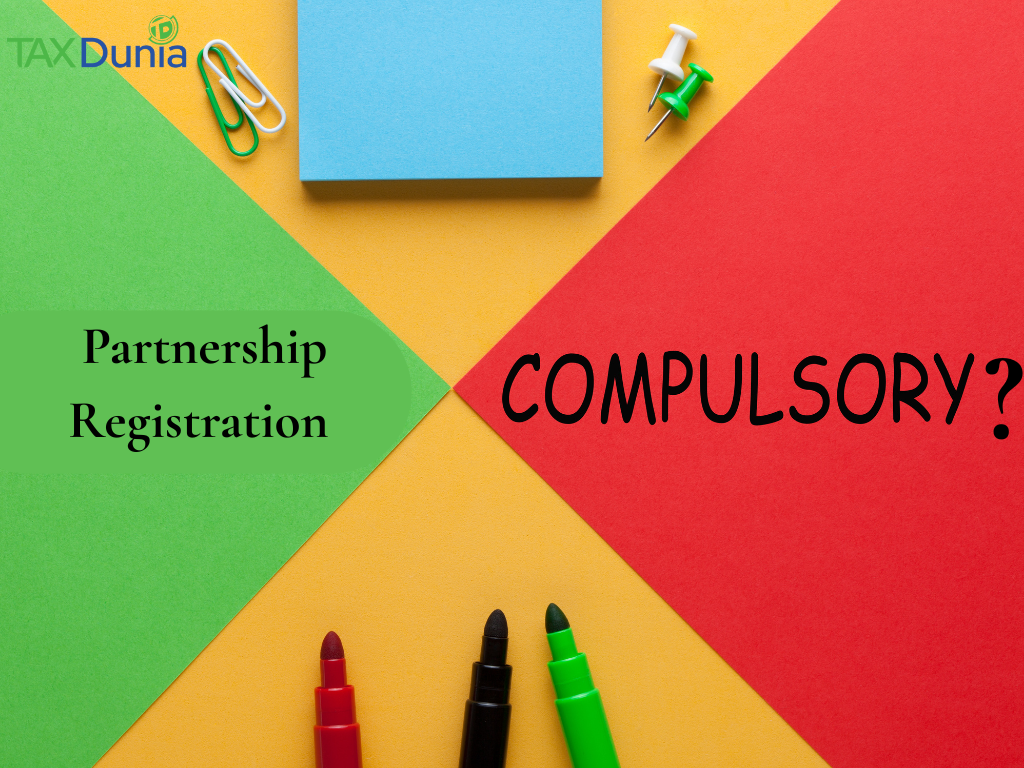 is partnership registration compulsory in India?
